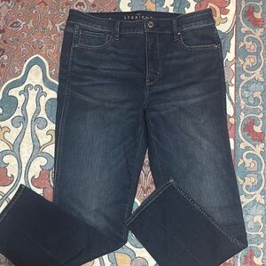 White House Black Market Indigo Straight Crop Jeans